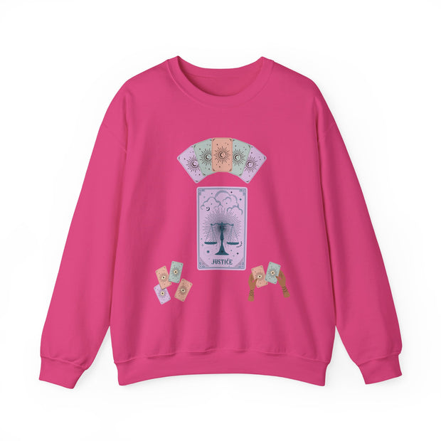 'Justice' Tarot Card Unisex Crewneck Sweatshirt