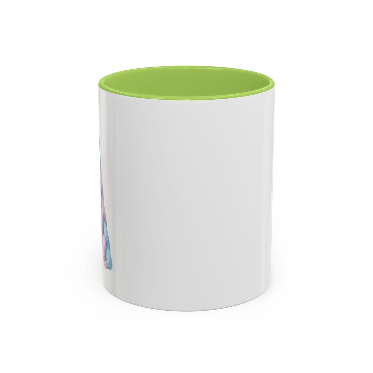 Minimalist Embroidery Typography Accent Coffee Mug | Pastel Thread Design