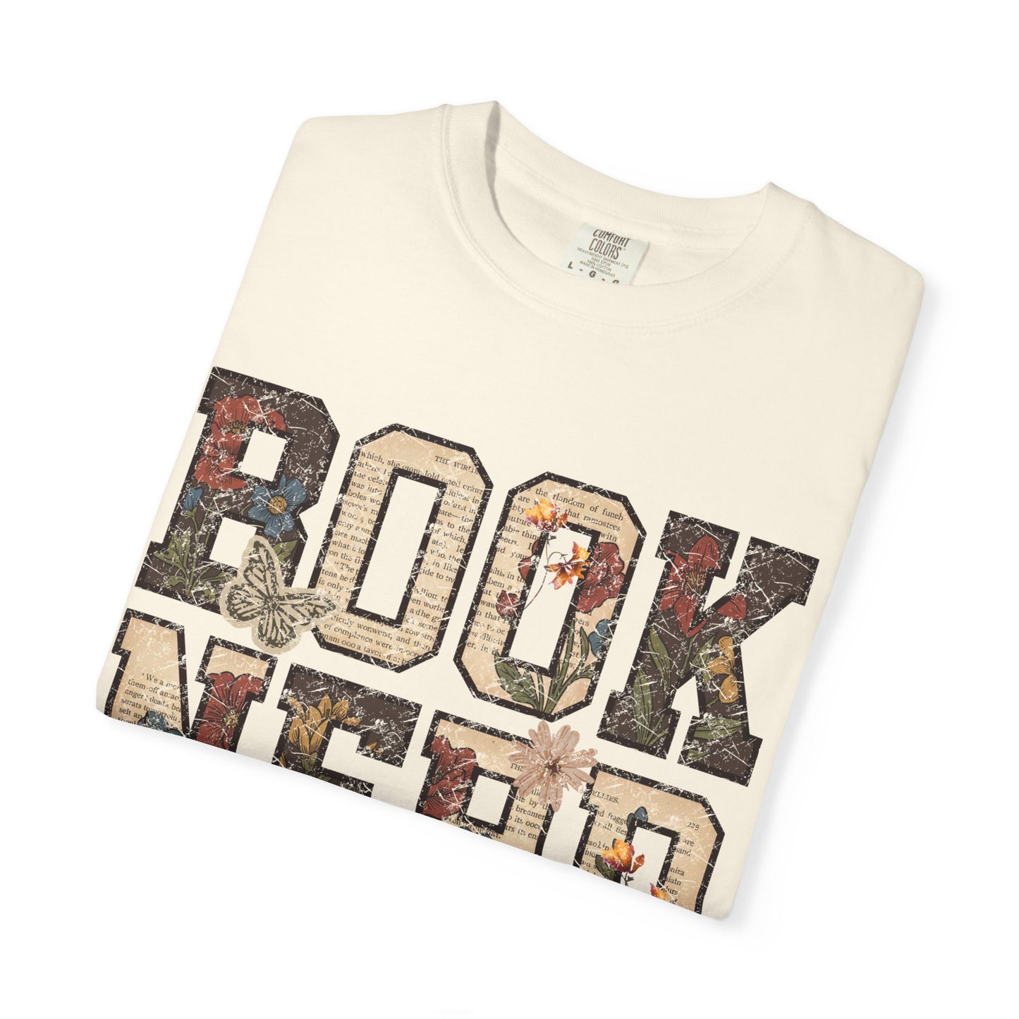 Book Nerd T-Shirt | Vintage Collage Lettering, Reading Lover Tee