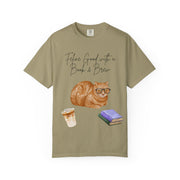 'Feline Good with a Book & Brew' Unisex T-Shirt