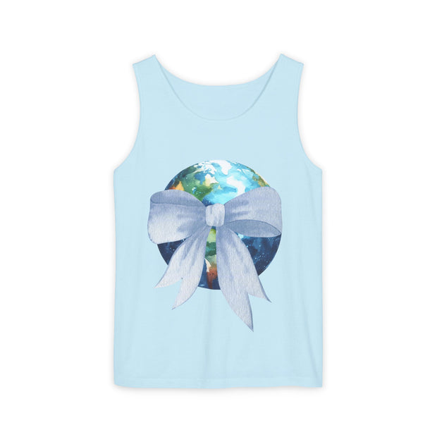 Earth Wrapped In Bow Unisex Tank Top