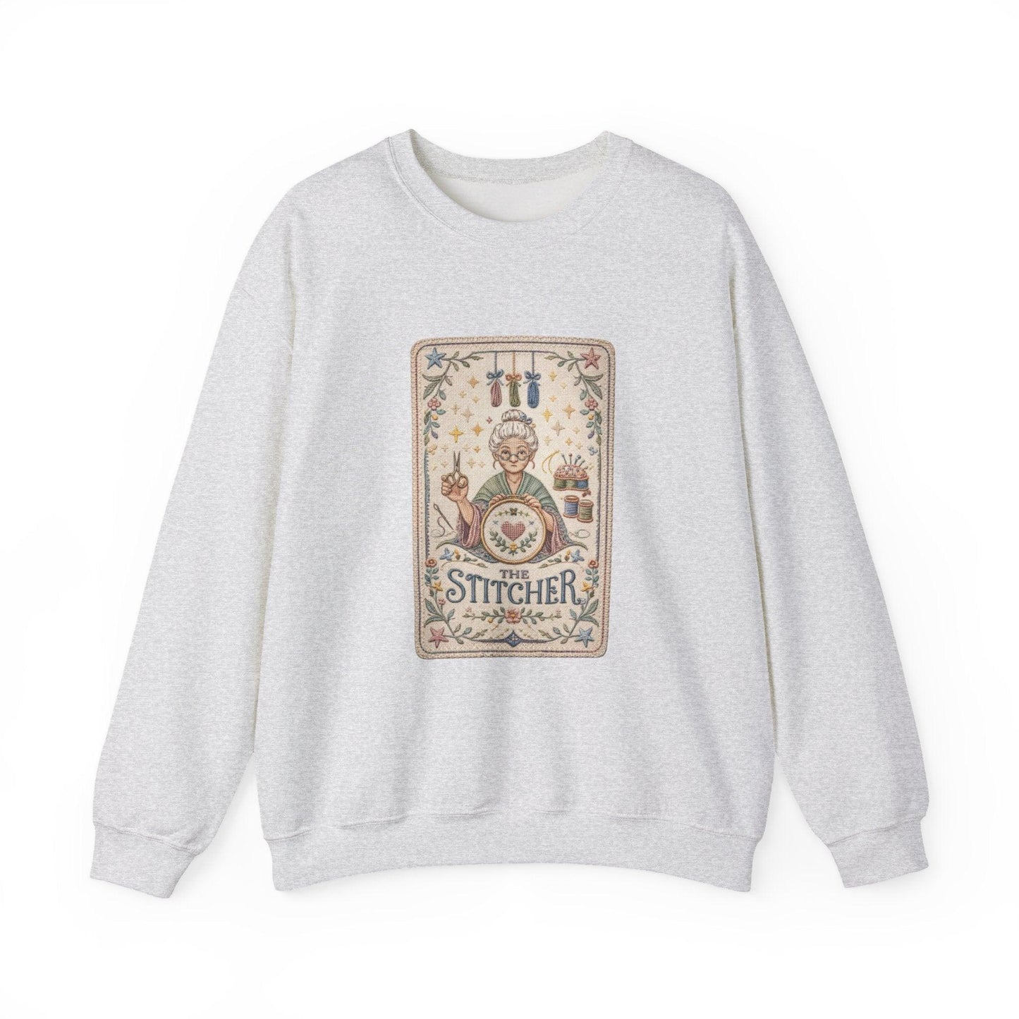 Vintage Embroiderer Illustration Sweatshirt | The Stitcher Crewneck