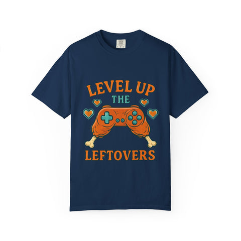 Gamer T-shirt - Level Up the Leftovers | Unisex Gaming Tee, Casual Wear, Game Night Shirt, Gift for Gamers, Funny Apparel