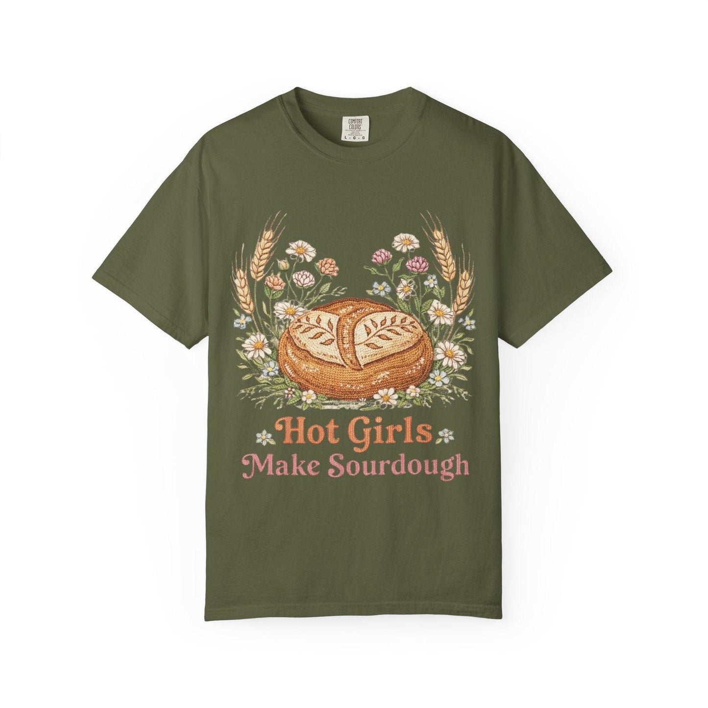 Hot Girls Make Sourdough T-Shirt | Sourdough Bread Illustration