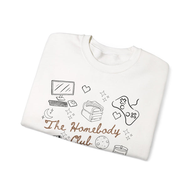 Homebody Club Crewneck Sweatshirt - Cozy Fashion, Casual Style, Gifts for Homebodies, Lounge Wear, Relaxation Apparel