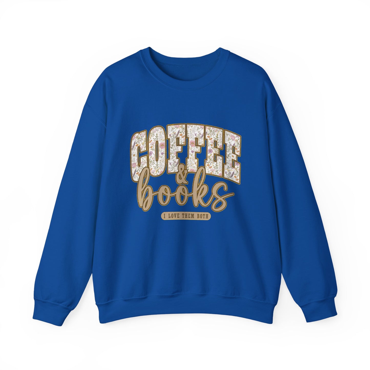 Coffee & Books Crewneck Sweatshirt | Cozy Reading Coffee Shirt