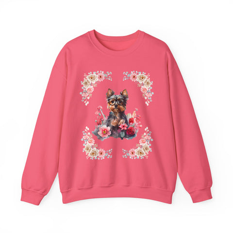 Geeky Goddess Yorkie Unisex Crewneck Sweatshirt