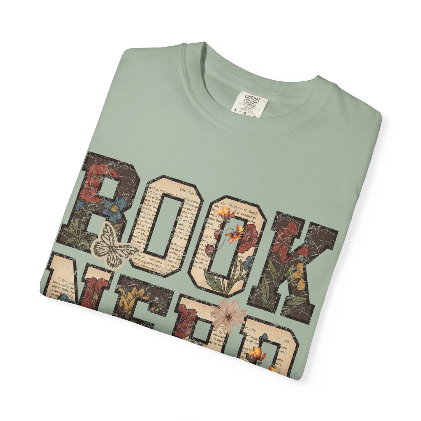 Book Nerd T-Shirt | Vintage Collage Lettering, Reading Lover Tee