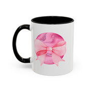 Pink Planet Wrapped In A Bow Accent Coffee Mug
