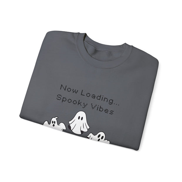 'Now Loading..Spooky Vibes' Unisex Crewneck Sweatshirt