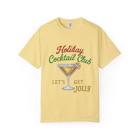 Holiday Cocktail Club T-Shirt | Let's Get Jolly Christmas Tee