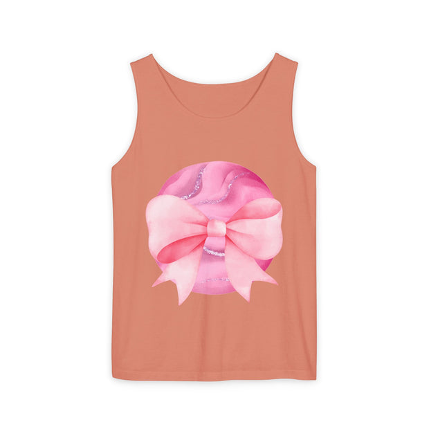 Pink Planet Wrapped In Bow Unisex Tank Top