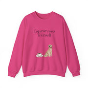 'Espawresso Yourself' Golden Retriever Unisex Crewneck Sweatshirt
