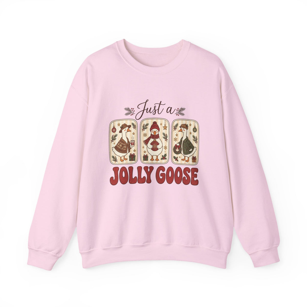 Just a Jolly Goose sweatshirt | Retro folk art goose design