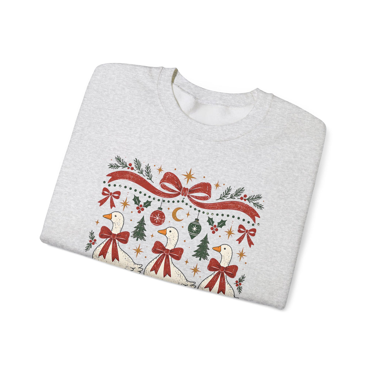 Dancing Angels Christmas Sweatshirt | Holiday Fair Isle Nativity Pattern