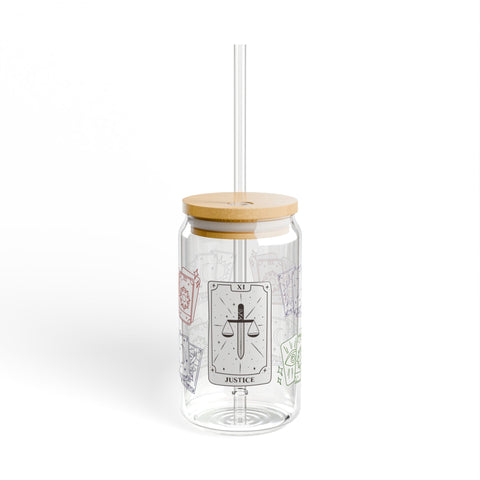 'Justice' Tarot Card Sipper Glass