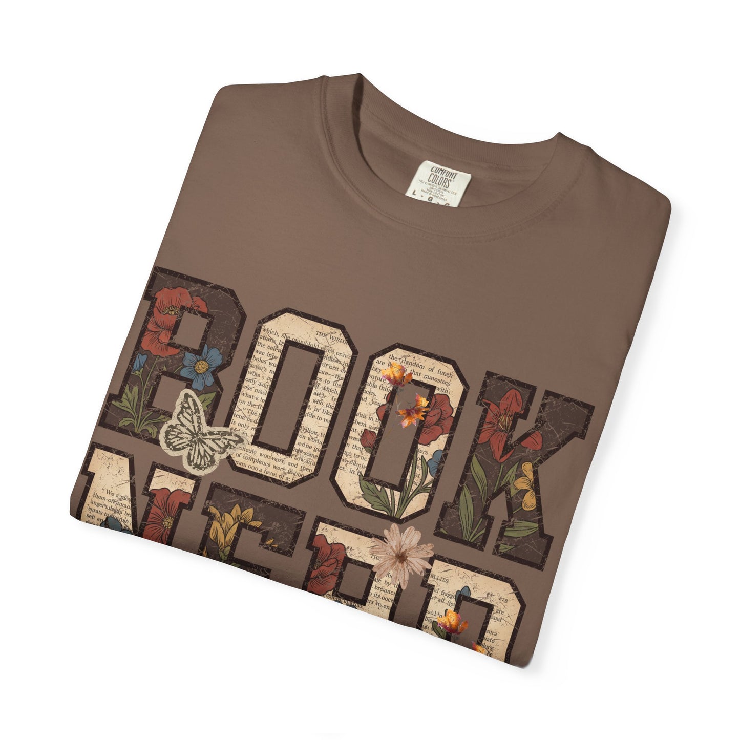 Book Nerd T-Shirt | Vintage Collage Lettering, Reading Lover Tee