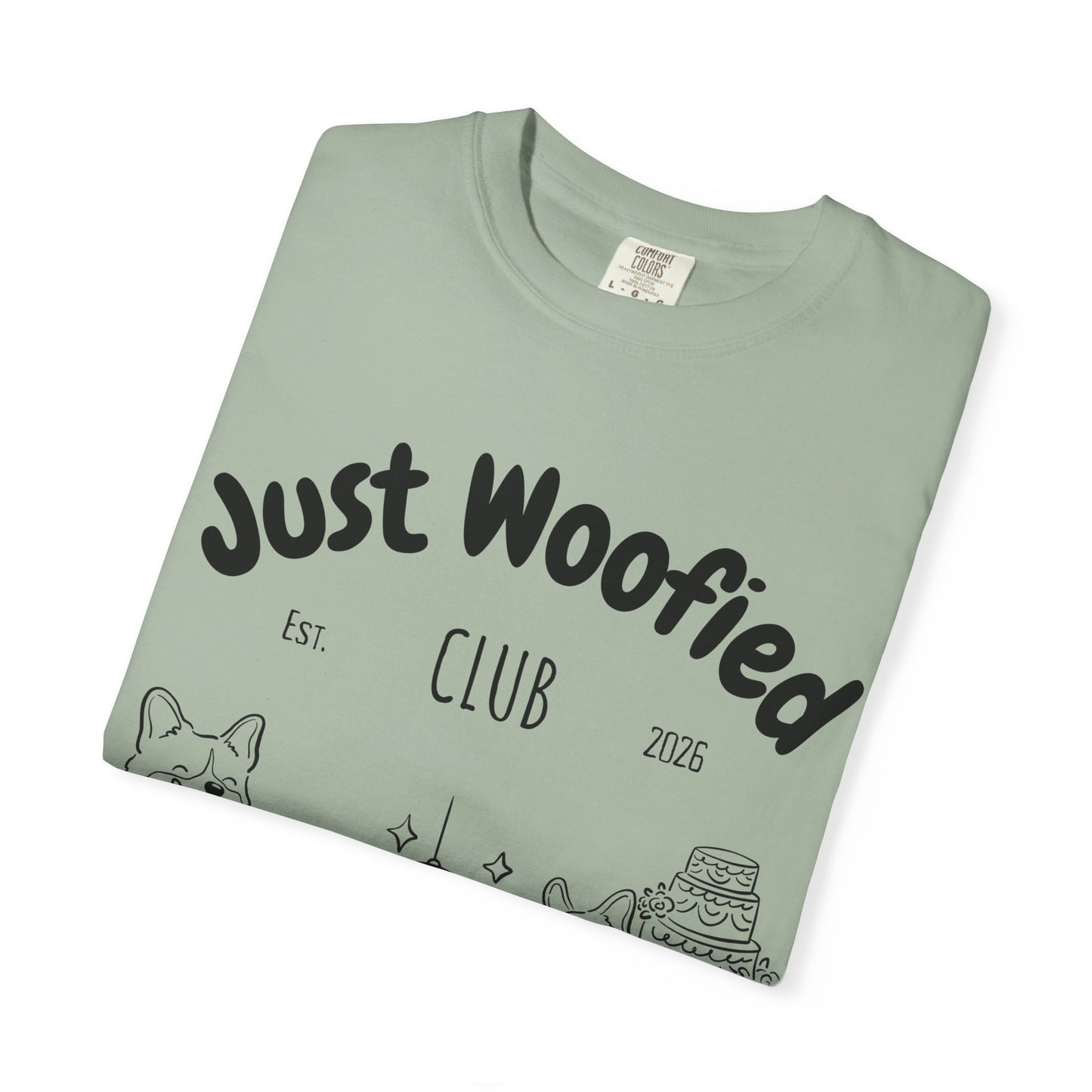Just Married Dog Wedding Shirt Newlywed Couple Matching T-Shirt Comfort Colors Mr And Mrs Tee Just Woofied Honeymoon Gift For Bride Groom