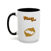 'Pisces' Zodiac Accent Coffee Mug