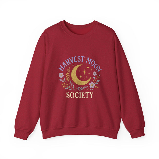 Harvest Moon Society Crewneck Sweatshirt, Cozy Autumn Sweatshirt, Unisex Fall Apparel, Moon Phase Gift, Seasonal Fashion
