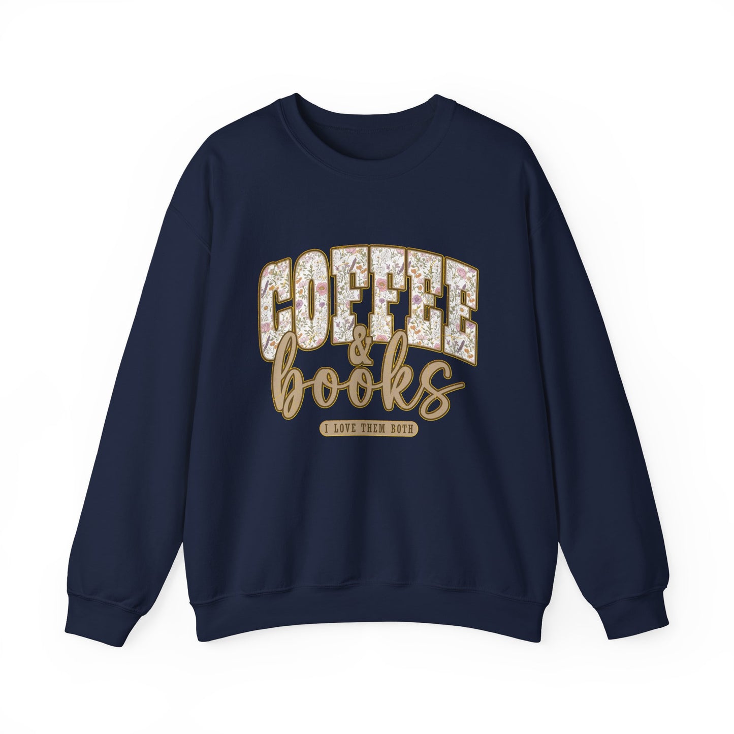 Coffee & Books Crewneck Sweatshirt | Cozy Reading Coffee Shirt