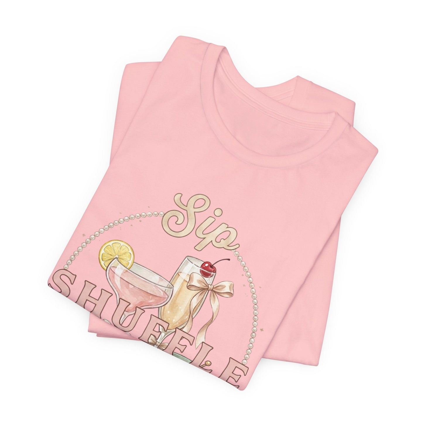 Sip Shuffle Repeat Shirt, Mahjong Social Club Tee, Pastel Girls Night Graphic Shirt, Mahjong Lover Gift