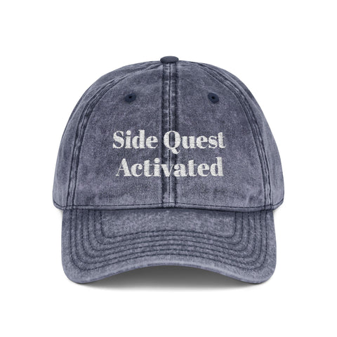 'Side Quest Activated' Vintage Embroidered Cap
