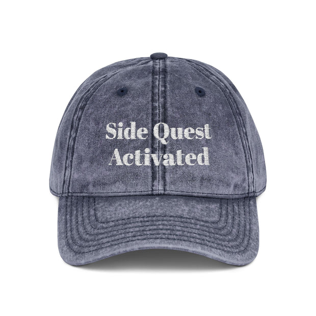 'Side Quest Activated' Vintage Embroidered Cap