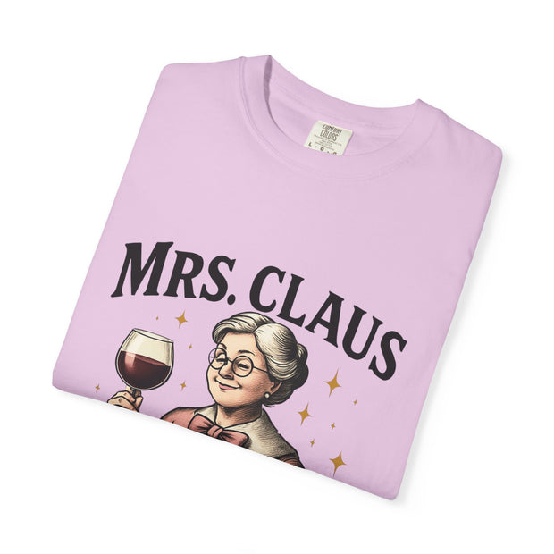 Mrs. Claus Wine Club T-Shirt, Fun Christmas Tee, Holiday Humor Shirt, Unique Gift for Wine Lovers, Mrs Claus Wine Lover Apparel