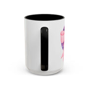 Pink/Purple Planet Wrapped In A Bow Accent Coffee Mug