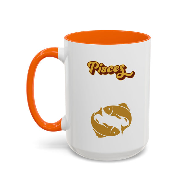 'Pisces' Zodiac Accent Coffee Mug