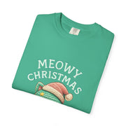 Cute Cat Christmas T-shirt, Meowy Christmas Tee, Unisex Holiday Shirt, Fun Xmas Gift, Cozy Festive Wear
