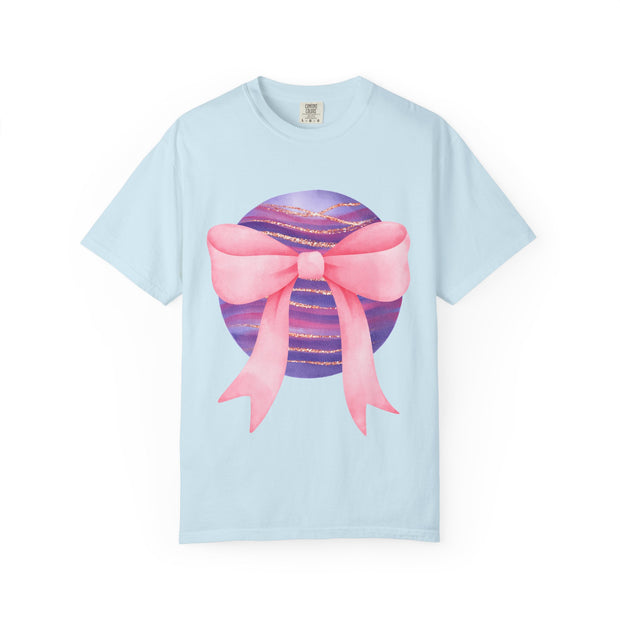 Pink/Purple Planet Wrapped In A Bow Unisex T-Shirt