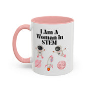 'I Am A Woman In STEM' Astronaut Accent Coffee Mug