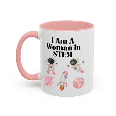 'I Am A Woman In STEM' Astronaut Accent Coffee Mug