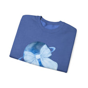 Blue Saturn Wrapped In A Blue Bow Unisex Crewneck Sweatshirt