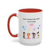 'Main Character Mode: Activated' Accent Coffee Mug