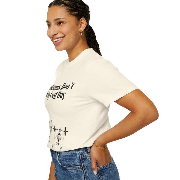'Skeletons Don't Skip Leg Day' Unisex T-Shirt