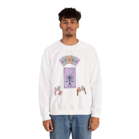 'Justice' Tarot Card Unisex Crewneck Sweatshirt