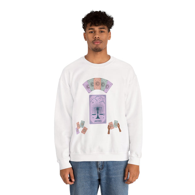 'Justice' Tarot Card Unisex Crewneck Sweatshirt