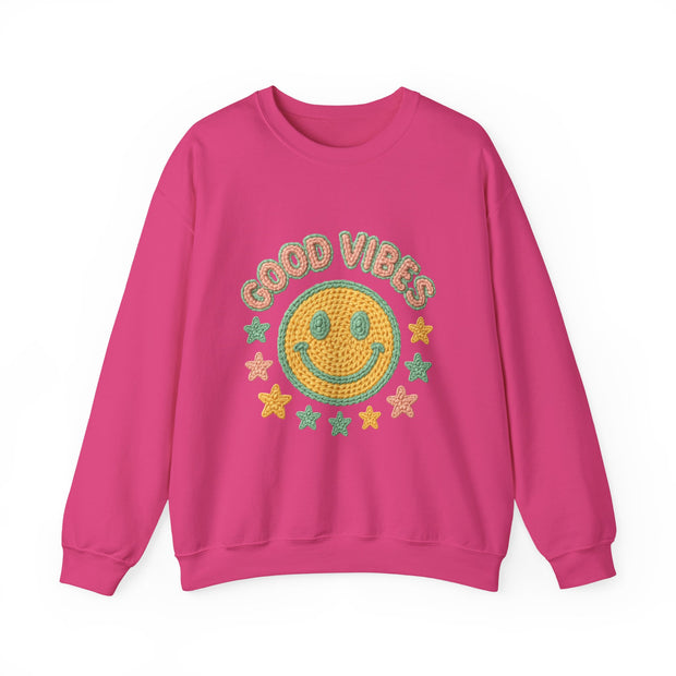 Good Vibes Crewneck Sweatshirt, Cozy Unisex Sweatshirt, Happy Apparel Gift, Positive Energy Fashion, Comfortable Casual Wear, Trendy [...]