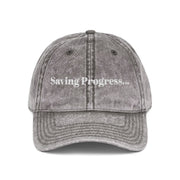 'Saving Progress...' Vintage Embroidered Cap