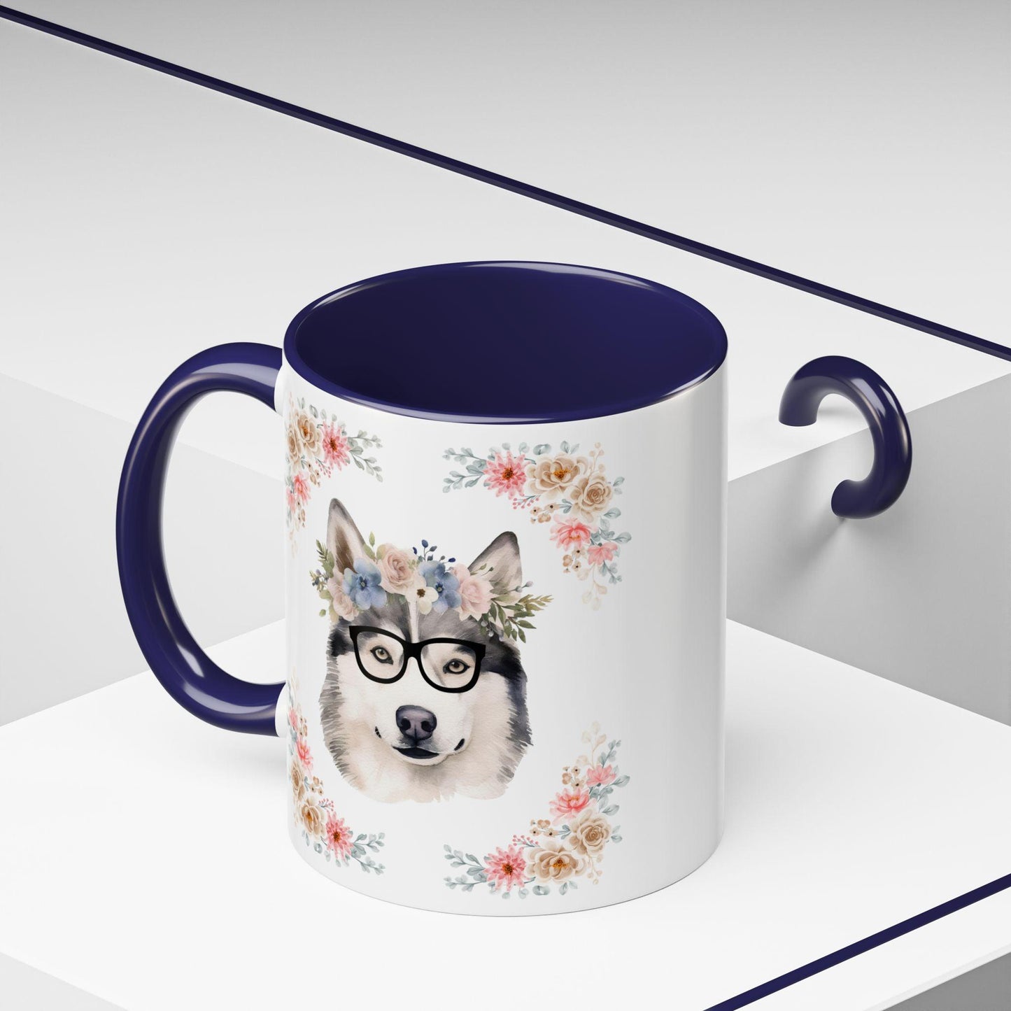 Geeky Goddess Siberian Husky Accent Coffee Mug