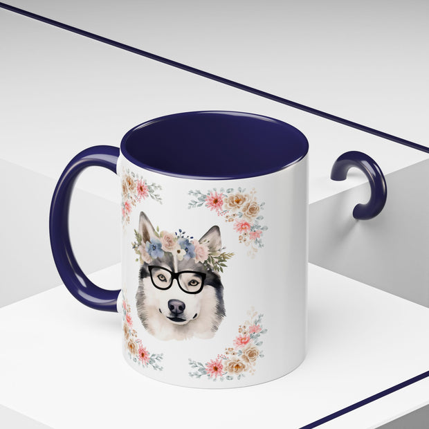 Geeky Goddess Siberian Husky Accent Coffee Mug