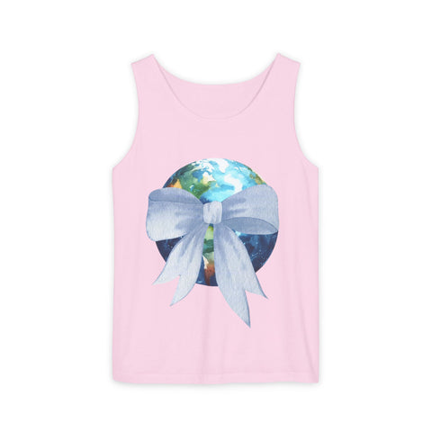 Earth Wrapped In Bow Unisex Tank Top
