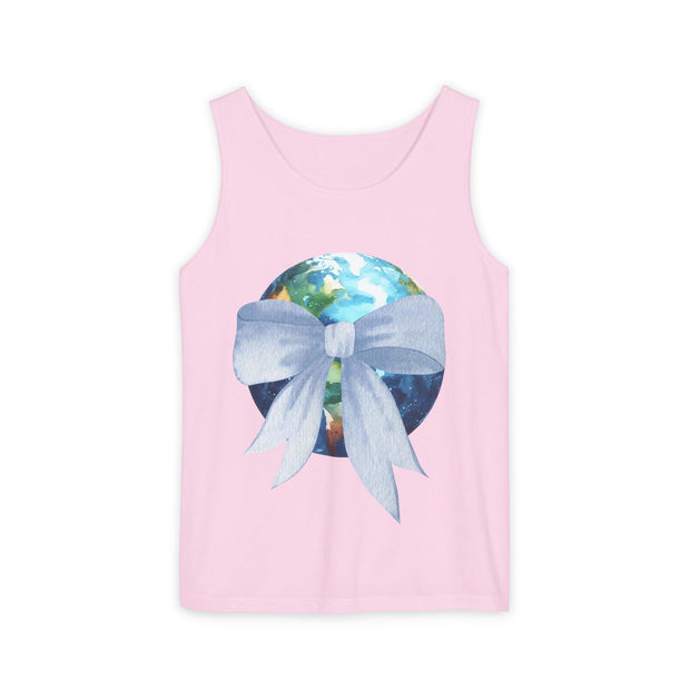Earth Wrapped In Bow Unisex Tank Top