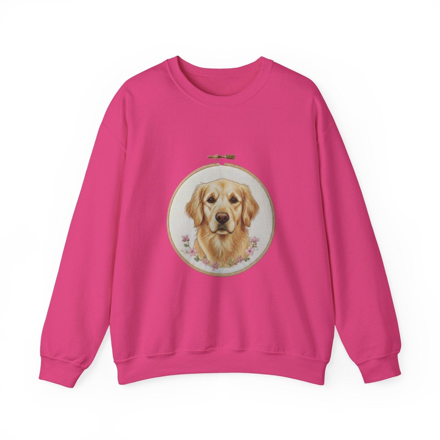 Golden Retriever Sweatshirt, Dog Mom Gift, Vintage Embroidery Style Pet Lover Crewneck