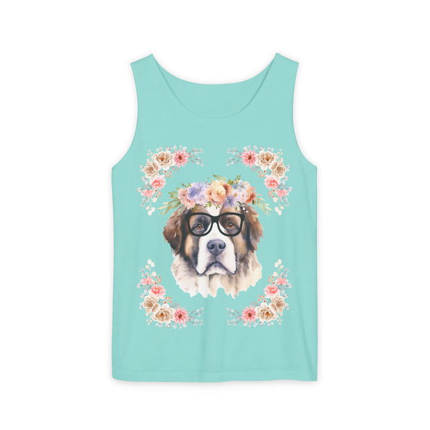 Geeky Goddess Saint Bernard Unisex Tank Top
