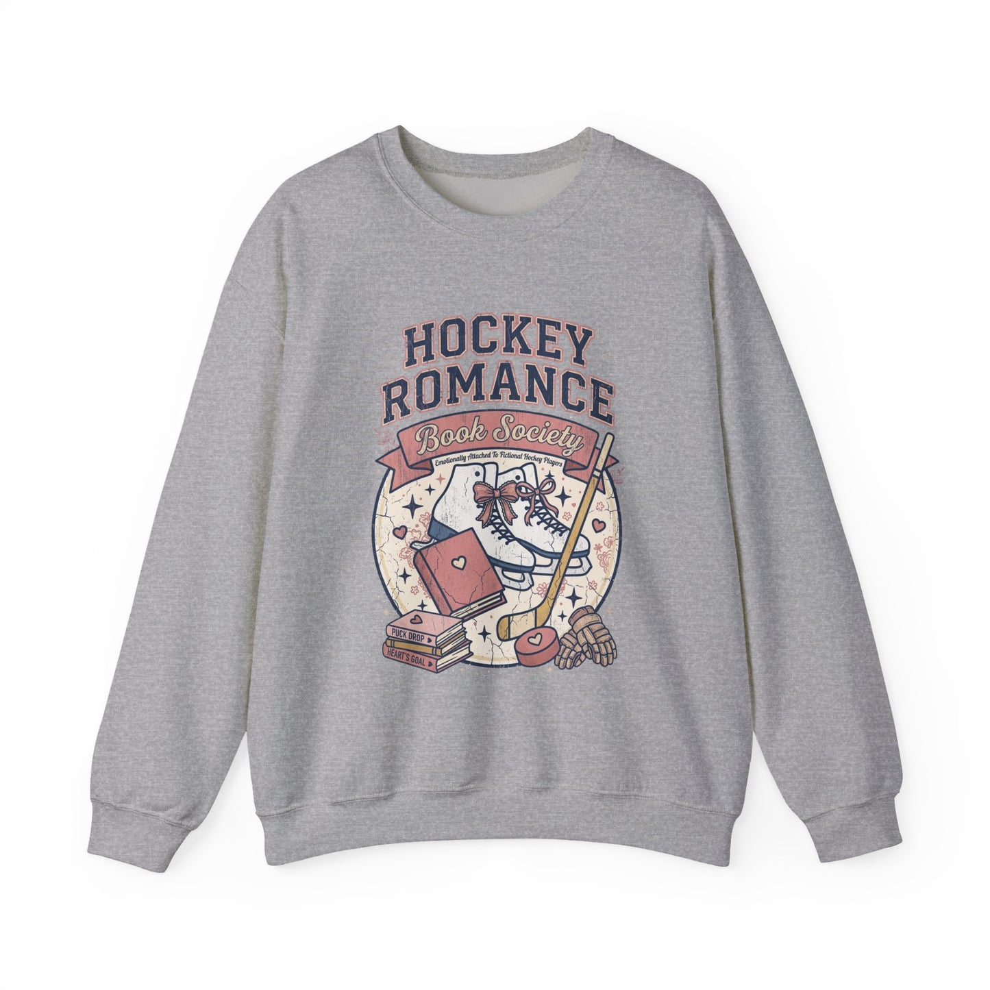 Hockey Romance Sweatshirt, Booktok Hockey Romance Crewneck, Romance Reader Sweatshirt, Cozy Hockey Book Girly Gift