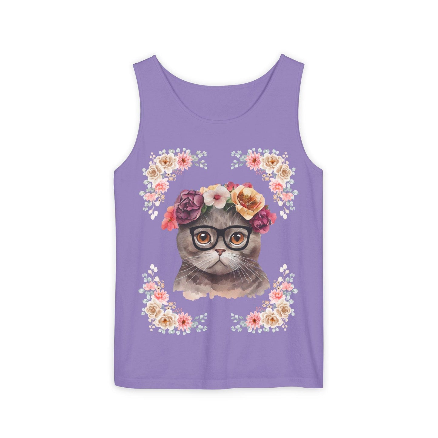 Geeky Goddess Dark Gray Cat Unisex Tank Top